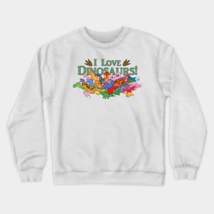 Cute and Colorful Dinosaurs Crewneck Sweatshirt